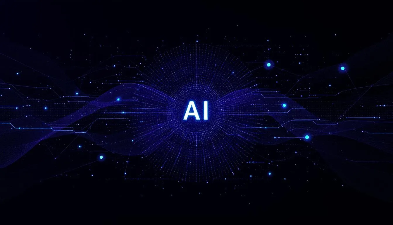 Abstract AI technology visualization representing AI development tools Asia — MonstarX