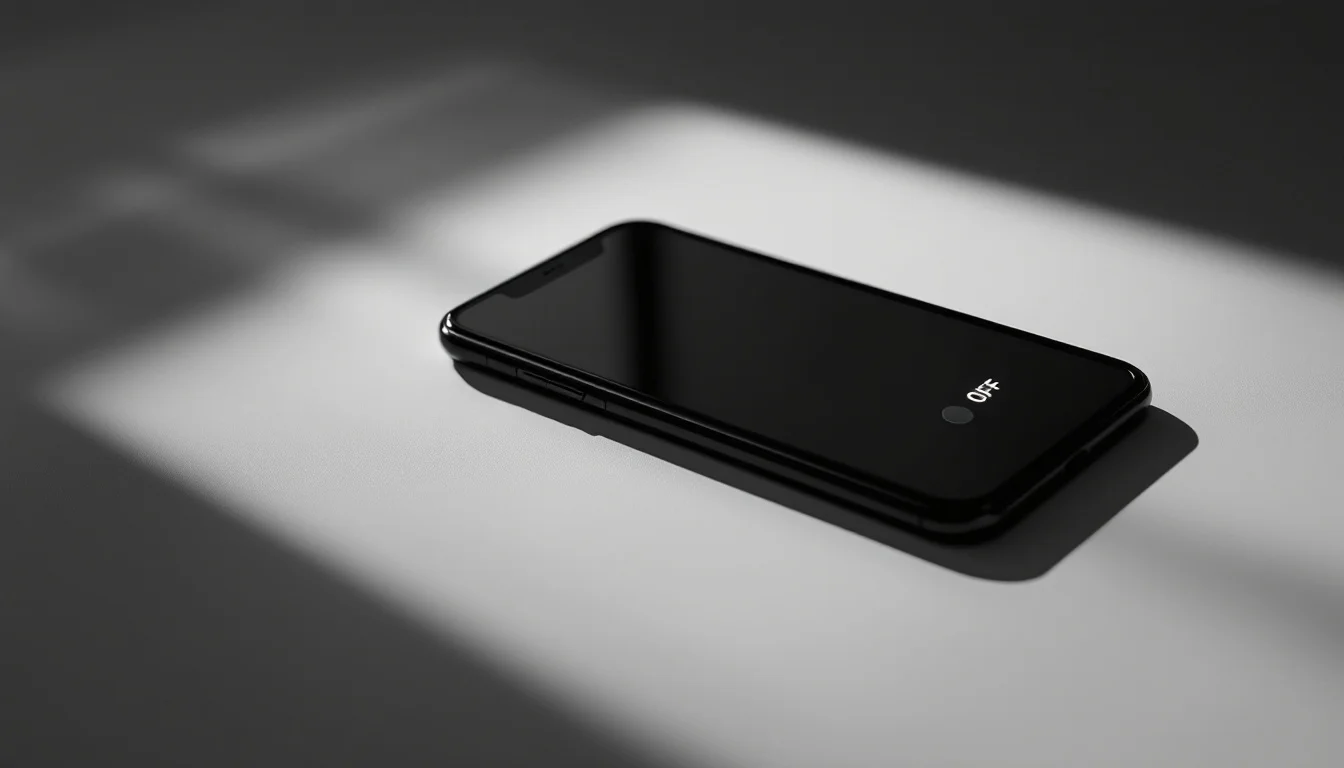 Editorial illustration: A smartphone screen displaying a blank feed or disabled interface, with a single toggle switch in th — MonstarX