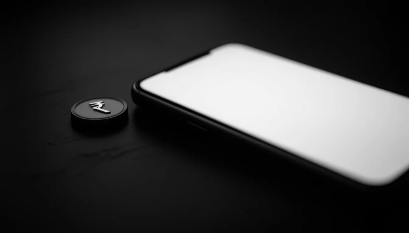 Editorial illustration: A smartphone screen displaying a payment interface—a digital wallet or transaction confirmation—phot — MonstarX